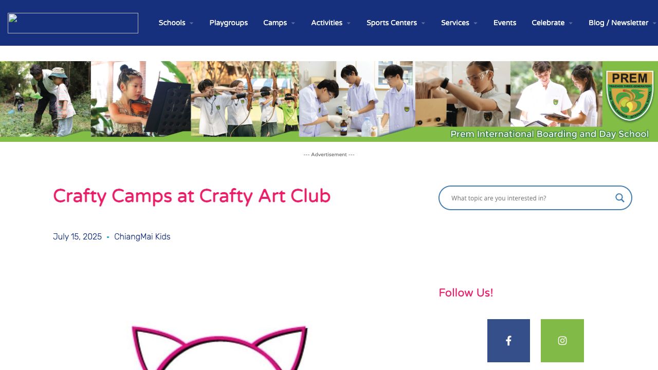 Crafty Art Club Google 與社群搜尋截圖